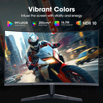 KOORUI 27 Inch Curved Gaming Monitor, 180Hz 1ms 1080P 1500R, Adaptive Sync 🍁 All In One Marketplace Canada