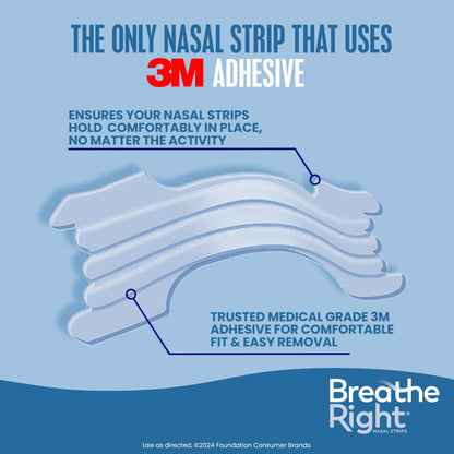 Breathe Right Nasal Strips, Extra Strength, Clear, Sensitive Skin, Drug-Free Snoring Solution & Nasal Congestion Relief Caused by Colds & Allergies, Nightly Sleep, 26 Count - Available at All In One Marketplace Canada