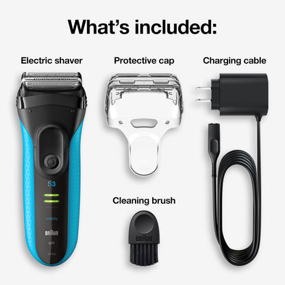 Braun Series 3 ProSkin 3040s Rechargeable Wet & Dry Men's Electric Shaver with Precision Trimmer - Available at All In One Marketplace Canada