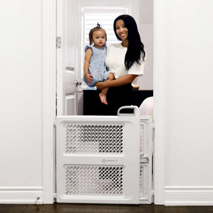Safety 1st Lift, Lock and Swing Gate - Pressure or Hardware installed, Fits Spaces Between 28" and 42" Wide, 28" Tall, White Safety 1st