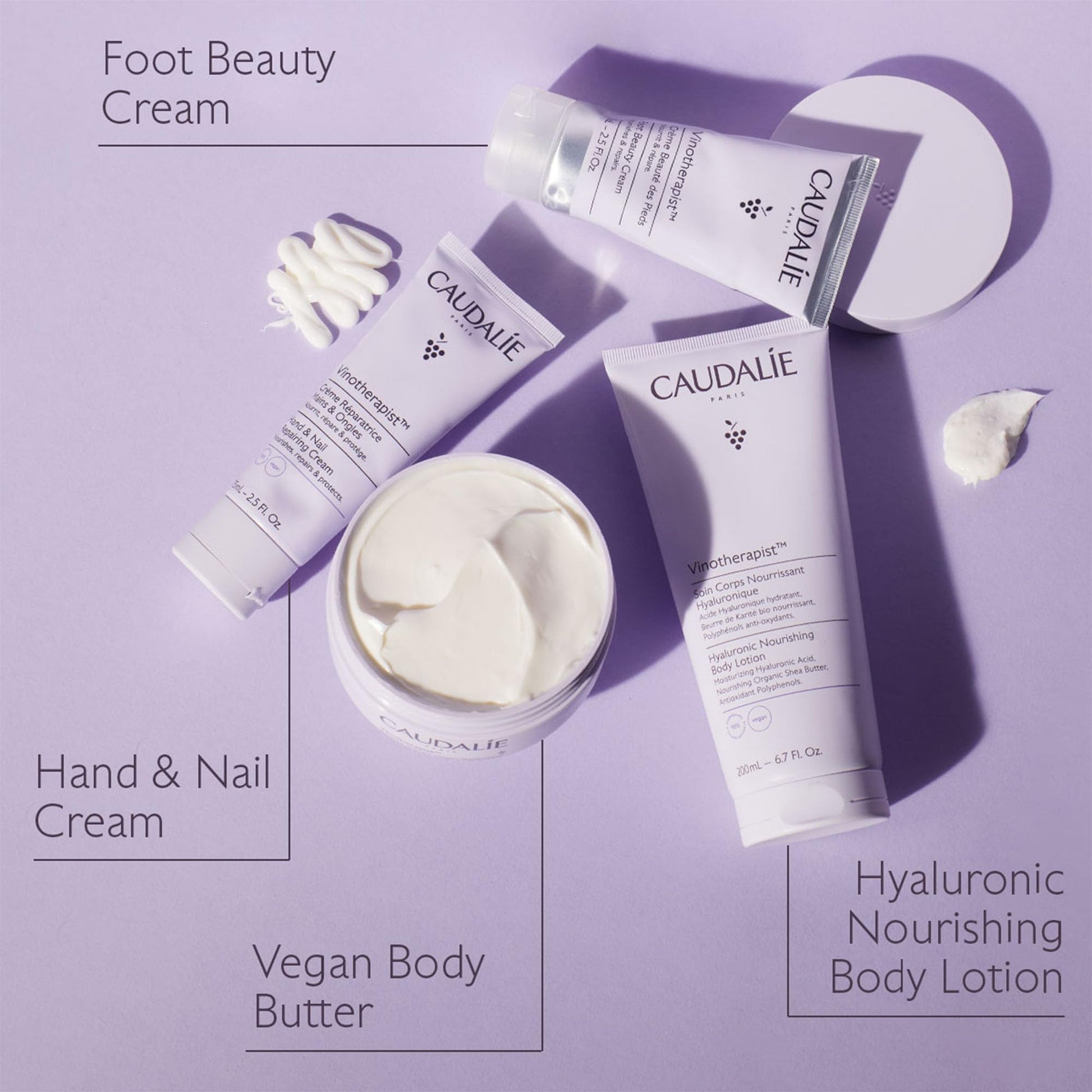 Caudalie Vinotherapist Hand and Nail Cream with Shea Butter and Grapeseed Oil, Vegan and Dermatologically Tested - 75 mL - Available at All In One Marketplace Canada