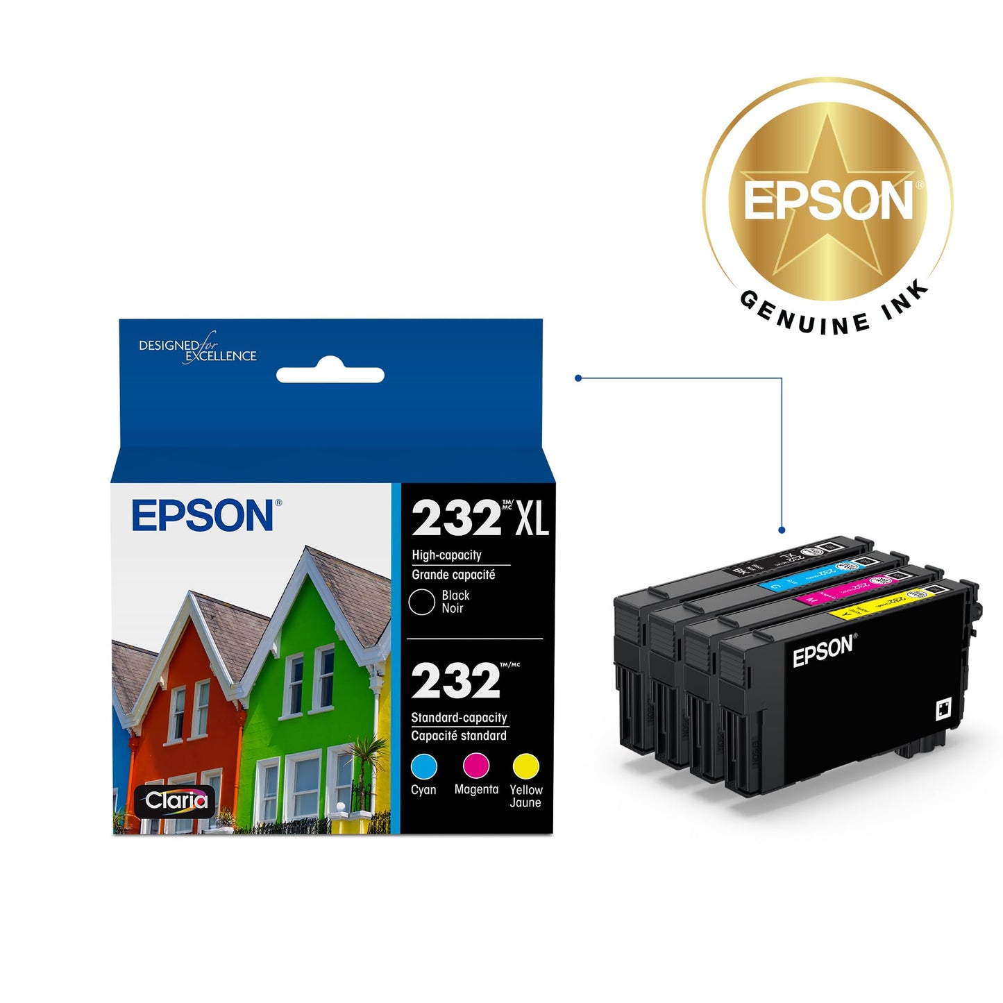 Epson 232 Genuine Ink Cartridge XL Black and Standard Color Combo Pack 🍁 All In One Marketplace Canada