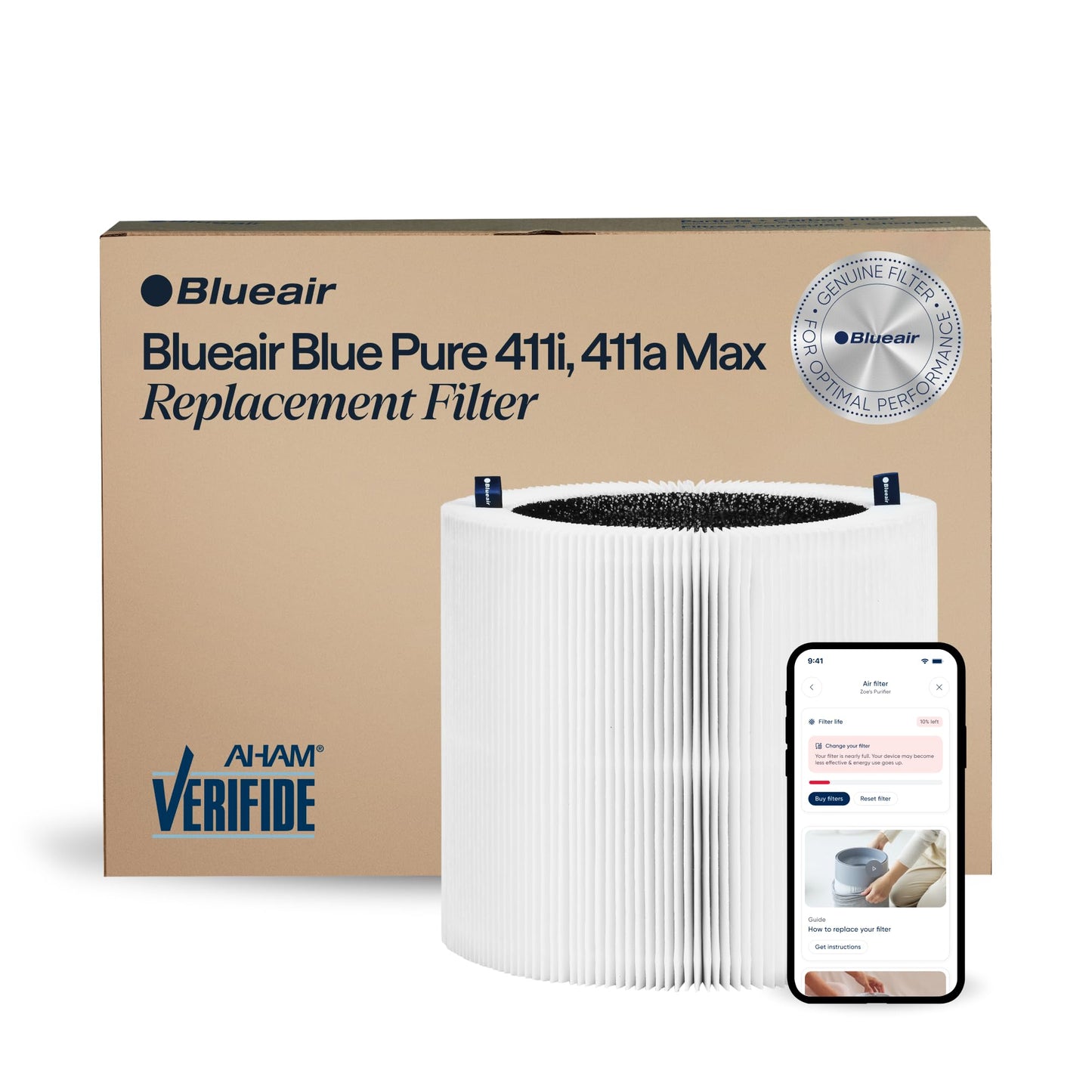 BLUEAIR Pure 411i Max and 411a Max Genuine Replacement Filter F4MAX - Fits Air Purifier - Available at All In One Marketplace Canada