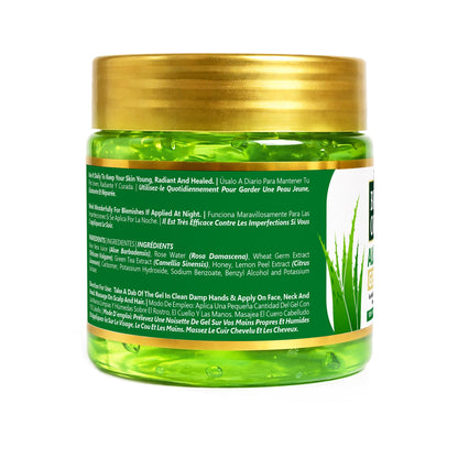 Indus Valley 100% Pure Aloe Vera Gel with Vitamin C & E for Skin & Hair | Non-Sticky Natural Aloe vera Gel - Soothes & Face Moisturizes, Irritated Skin Caused by Sunburn, Rashes (175Ml) - Available at All In One Marketplace Canada