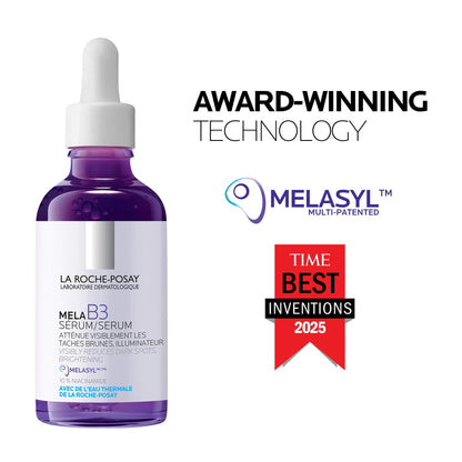 La Roche-Posay Mela B3 Face Serum Powered by Melasyl & Niacinamide, Visibly Improve Appearance of Skin Tone & Texture. Developed for All Skin Tones, Safe for Sensitive Skin, 50mL La Roche-Posay