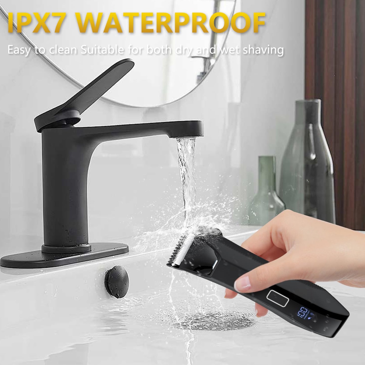 Manscape 3-in-1 Body Trimmer for Men, Groin, Pubic & Ball Hair Shaver No-Nick, Nose Hair Trimmer, Body Groomer for Smooth Shaving, Lightweight with Travel Lock, LED Display, IPX7 Waterproof, Gift Men - Available at All In One Marketplace Canada