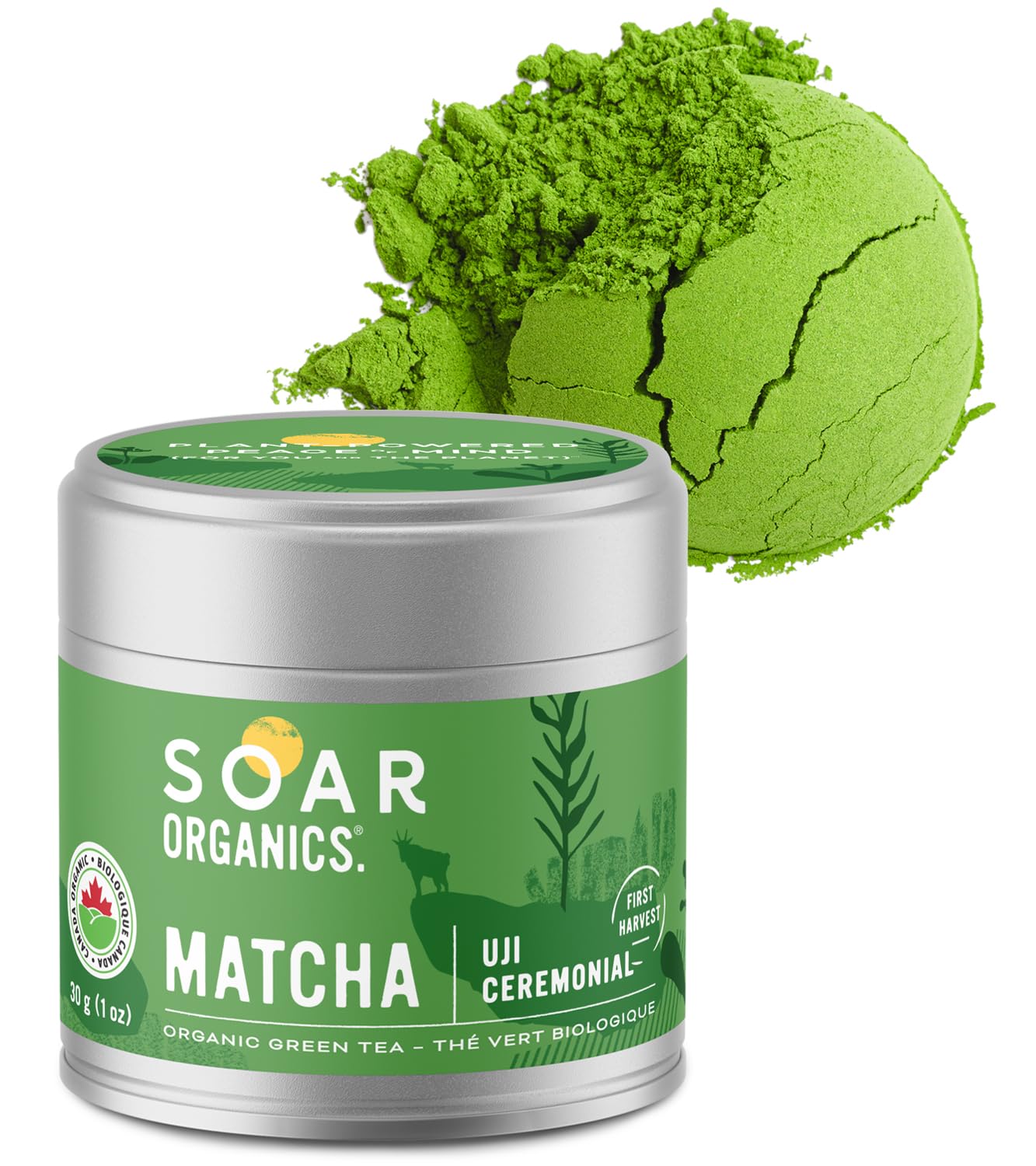Soar Organics Uji Ceremonial Grade Matcha Green Tea Powder - Authentic Japanese Origin (30g)
