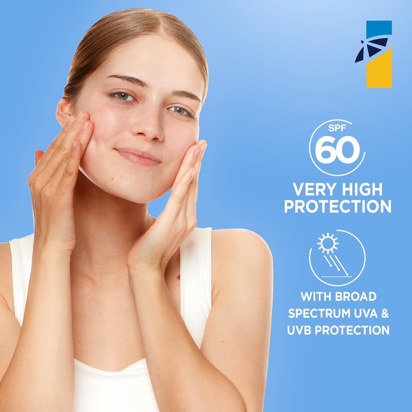 Garnier Ombrelle Complete Dry Touch Sunscreen Lotion, SPF 60, Travel Sunscreen, For Face & Body, For Sensitive Skin, Water-Resistant, Non-Sticky, Very High Broad Spectrum UVA/UVB Protection, 90ml - Available at All In One Marketplace Canada
