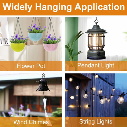 30 Pcs Screw Hooks for String Lights, Q-Hanger Hook with Safety Buckle 🍁 All In One Marketplace Canada
