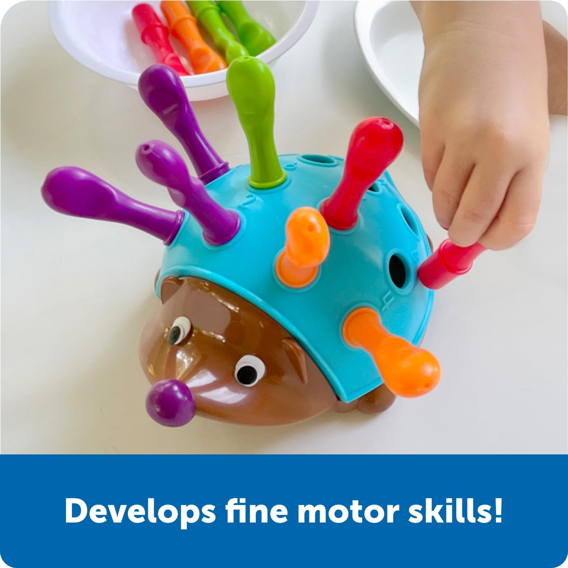 Learning Resources Spike The Fine Motor Hedgehog - Toddler Montessori Toys, Stacking Shape, Gifts for Boys and Girls, Sorting and Matching Skill Activities, Educational Games, Kindergarten - Available at All In One Marketplace Canada