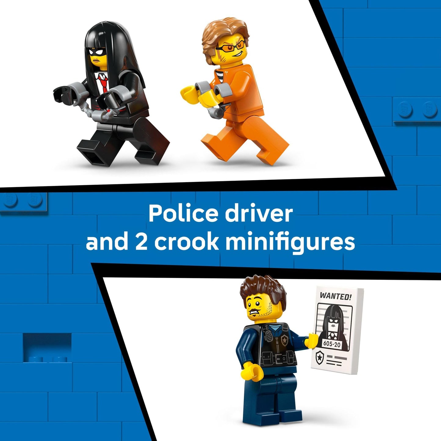 LEGO City Police Prisoner Transport Van Building Toy for Boys & Girls - Pretend Play Toys for Kids, Ages 6+ - W/Police Officer & 2 Crook Minifigures - Gift Idea for Birthdays - 60479