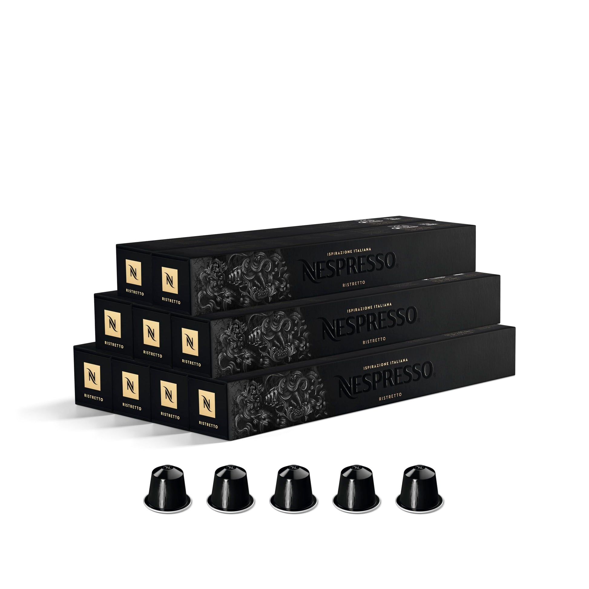Nespresso Original Line Ristretto Capsules, 90-Count Box – Recyclable Pods for Original Machines