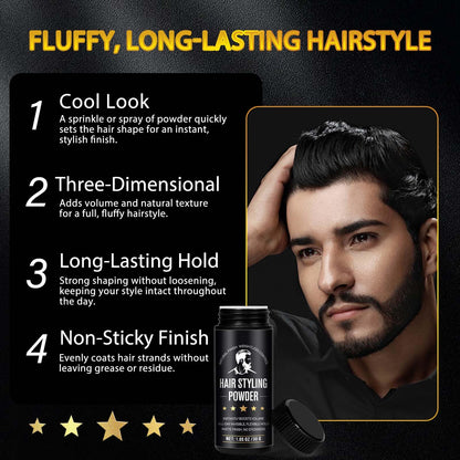 Hair Styling Powder, 2Pack Hair Texture Powder for Men and Women, Adds Volume and Texture, Alll Day Invisible, Flexible Hold, Long-lasting, Matte Finish, No Stickiness 2 x 30g - Available at All In One Marketplace Canada
