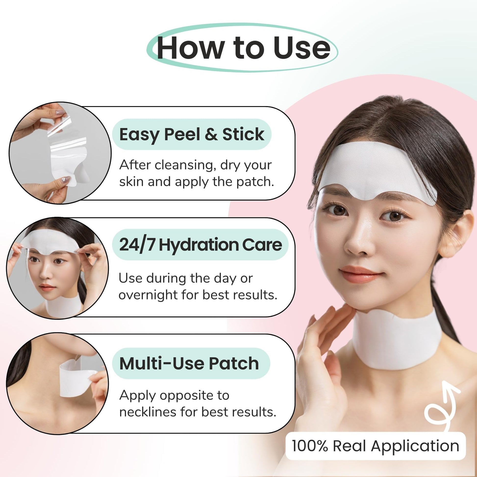 Petite Pluie Overnight Use Advanced Canadian Forehead Smoothing Patches - Premium Hydrogel Non-Sticky Hydration Collagen Face Mask - Superior Adhesion with Extra Large Size for Necklines & Frown Lines Treatment, Made in Korea, 10 Count - Available at All In One Marketplace Canada