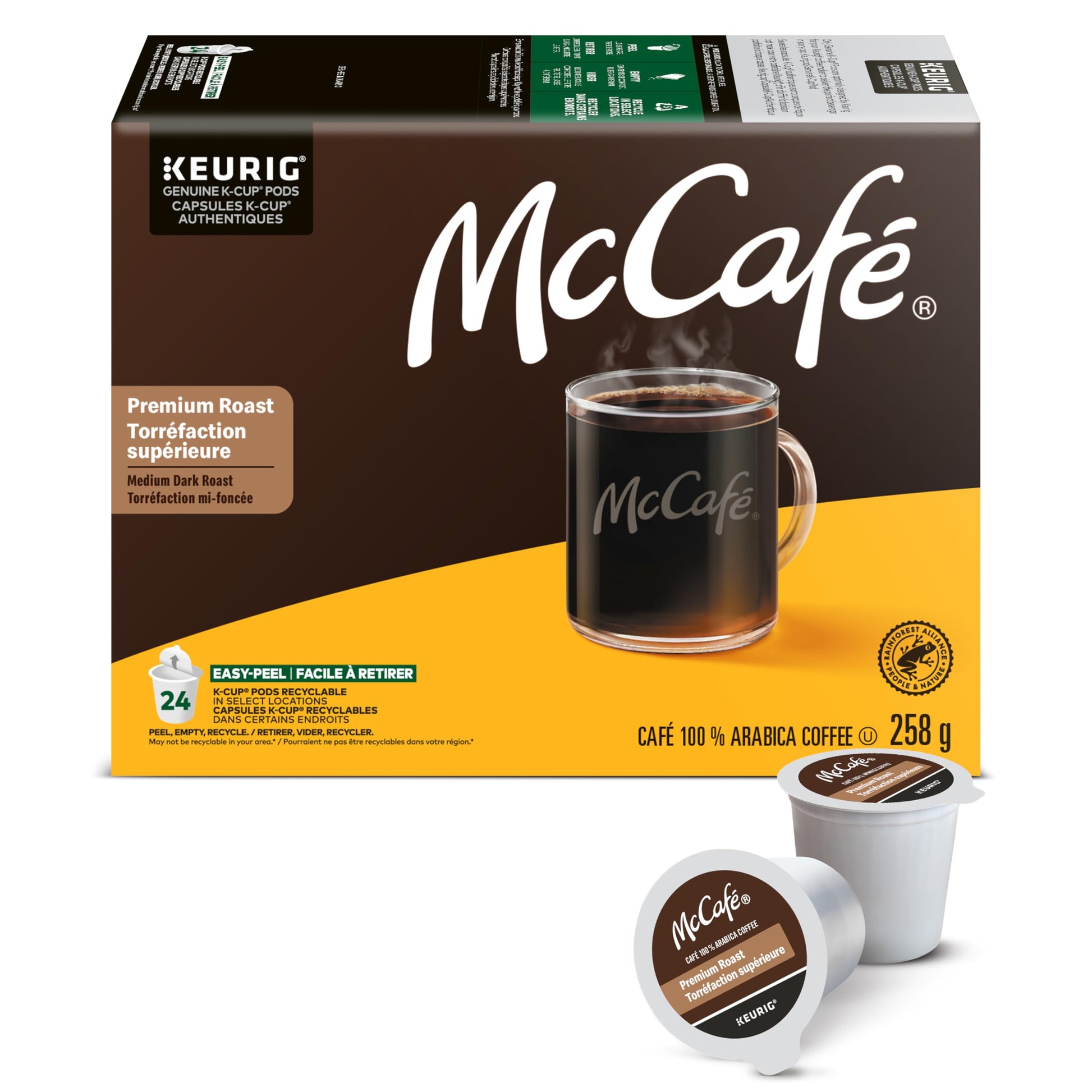 McCafé Premium Medium Dark Roast, K-Cup Coffee Pods, 24 Count