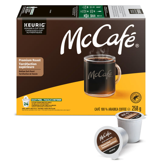 McCafé Premium Medium Dark Roast, K-Cup Coffee Pods, 24 Count