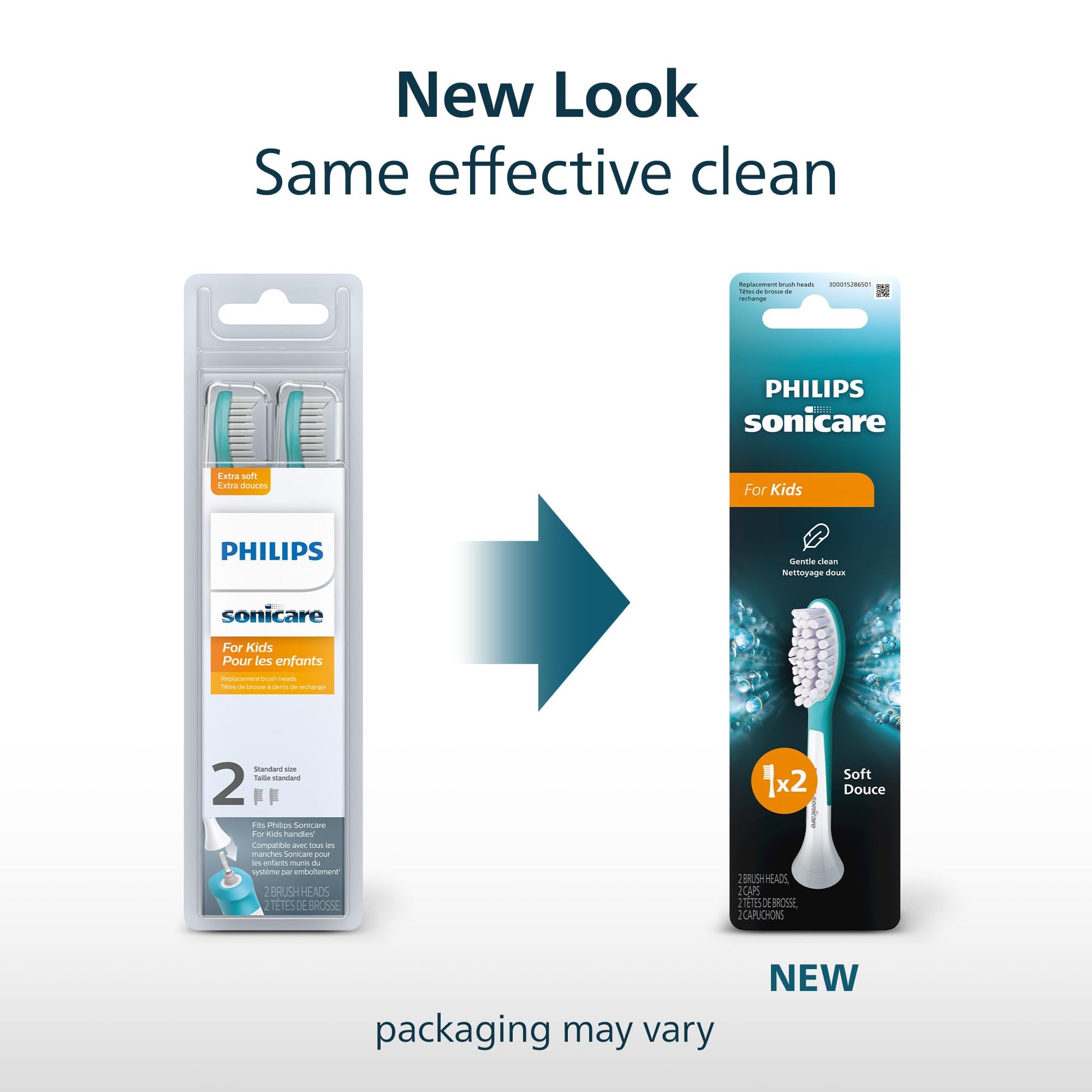 Philips Sonicare for Kids Electric Toothbrush Heads, Motorized Sonicare Toothbrush Heads, Brush Head Pack (2 Heads), HX6042/94 - Available at All In One Marketplace Canada