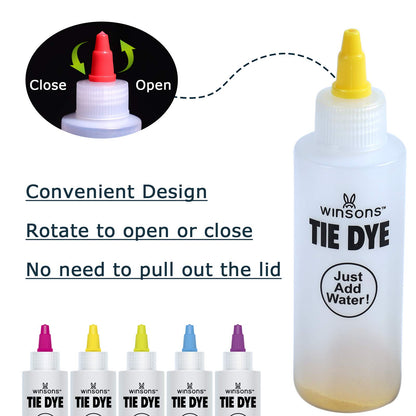 WINSONS Tie Dye Kit, 20 Colours Non Toxic Permanent Fabric Dye Art Set for Kids Women for Homemade Party Creative Group Activities DIY Gift