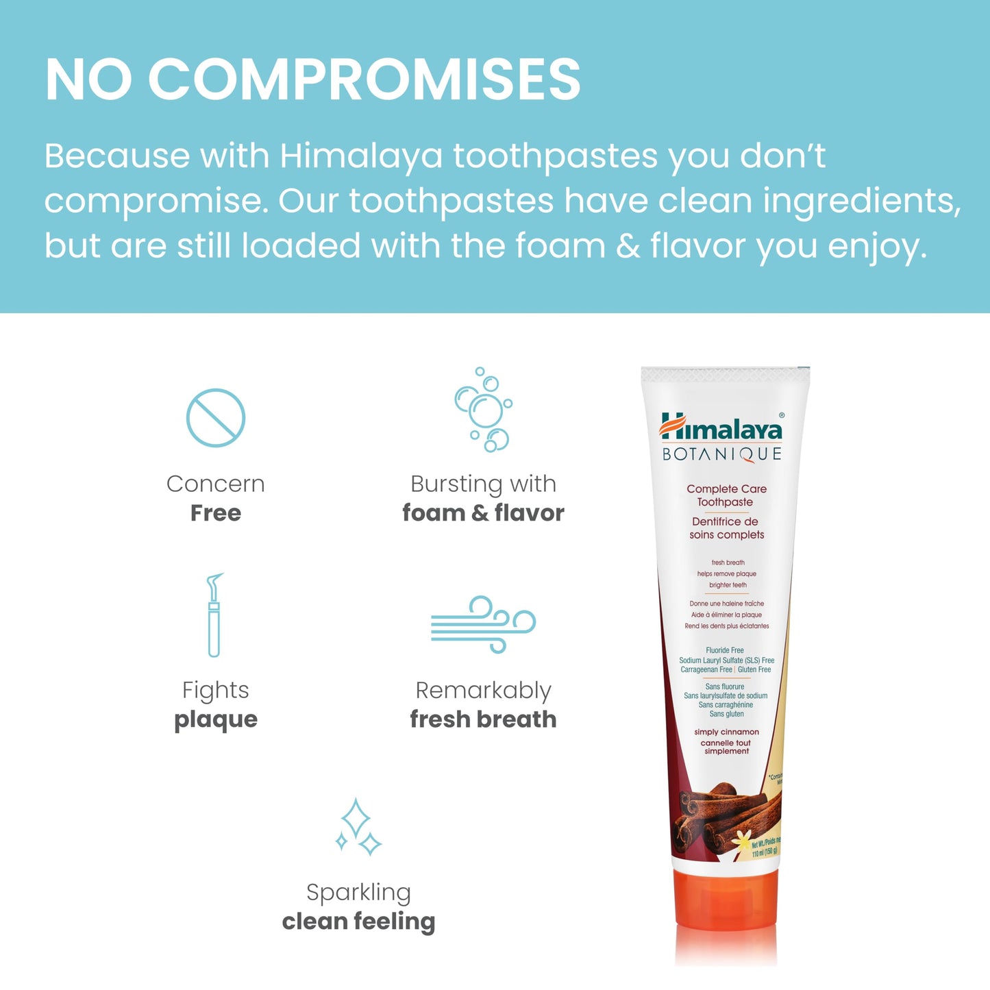 Himalaya Botanique Complete Care Toothpaste, Cinnamon, 150 g (5.29 oz) 🍁 All In One Marketplace Canada