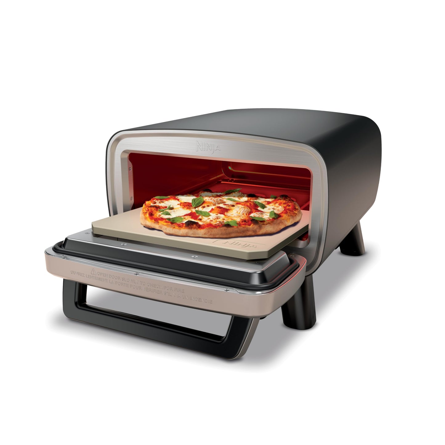 Ninja Artisan Pizza Oven, 12-in/30.5cm 3-Min Pizza, 700F/371°C, 5-n-1, Gray Ninja