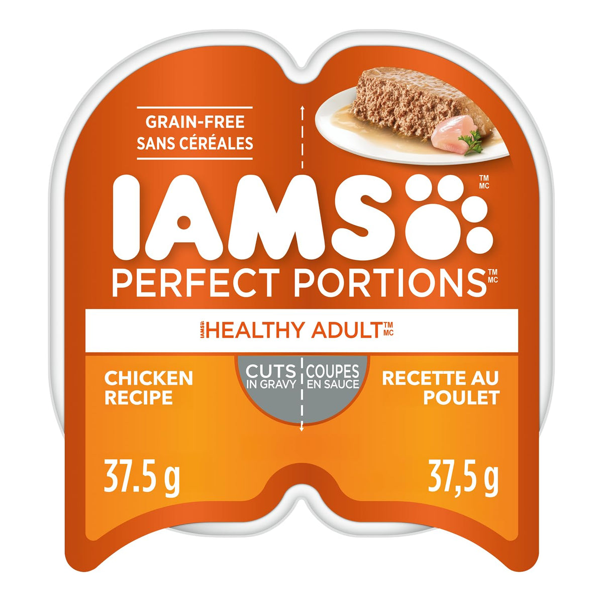 IAMS Perfect PORTIONS Adult Wet Cat Food, Chicken Flavour, 75g (24 Pack)