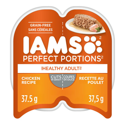 IAMS Perfect PORTIONS Adult Wet Cat Food, Chicken Flavour, 75g (24 Pack)