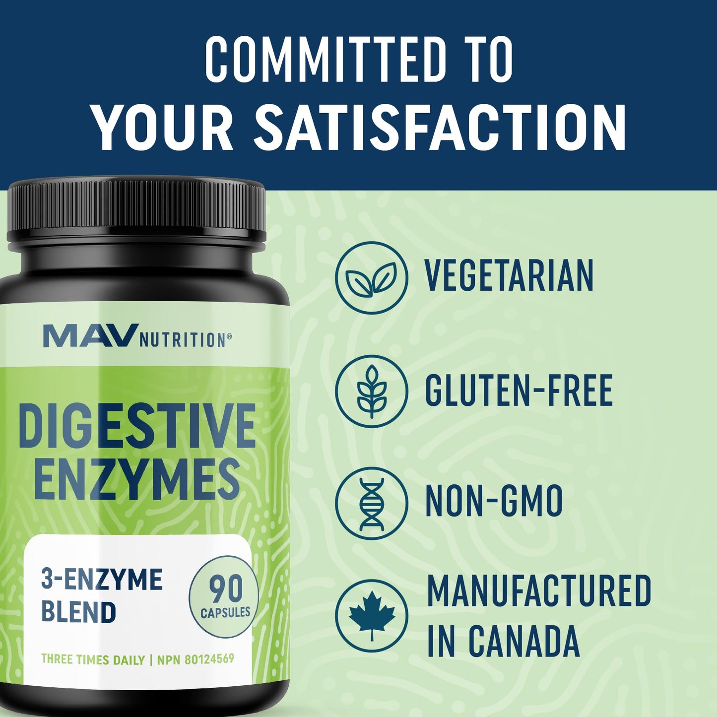 Digestive Enzymes 280MG for Digestive Health & Bloating Relief for Women & Men | Triple Digestive Enzyme Blend to Break Down Carbs & Fats, Anti Bloating Supplement for Women & Men | Vegetarian | 90ct - Available at All In One Marketplace Canada