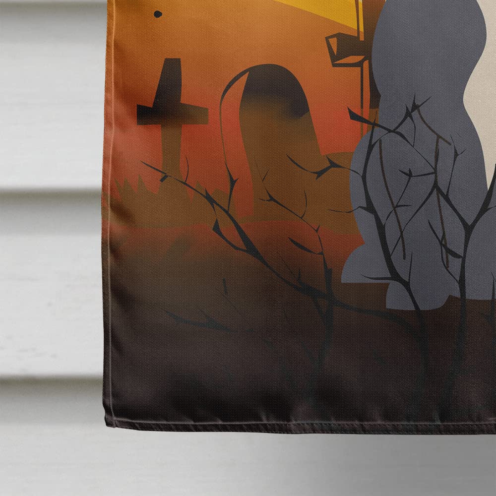 Caroline's Treasures BB4312CHF Halloween Staffordshire Bull Terrier Blue Flag Canvas House Size, Large, Multicolor