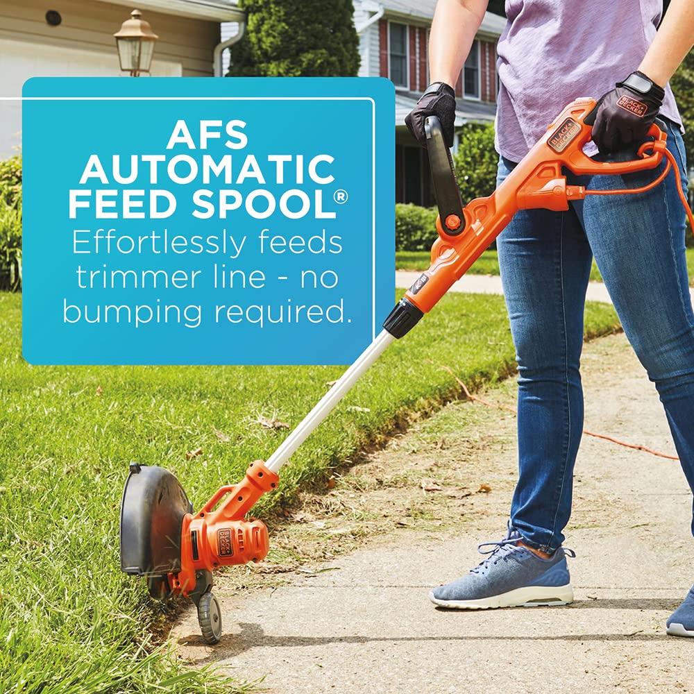 BLACK+DECKER String Trimmer & Edger with Auto Feed, Lightweight Corded Electric, 6.5-Amp, 14-Inch (BESTA510-CA) BLACK+DECKER