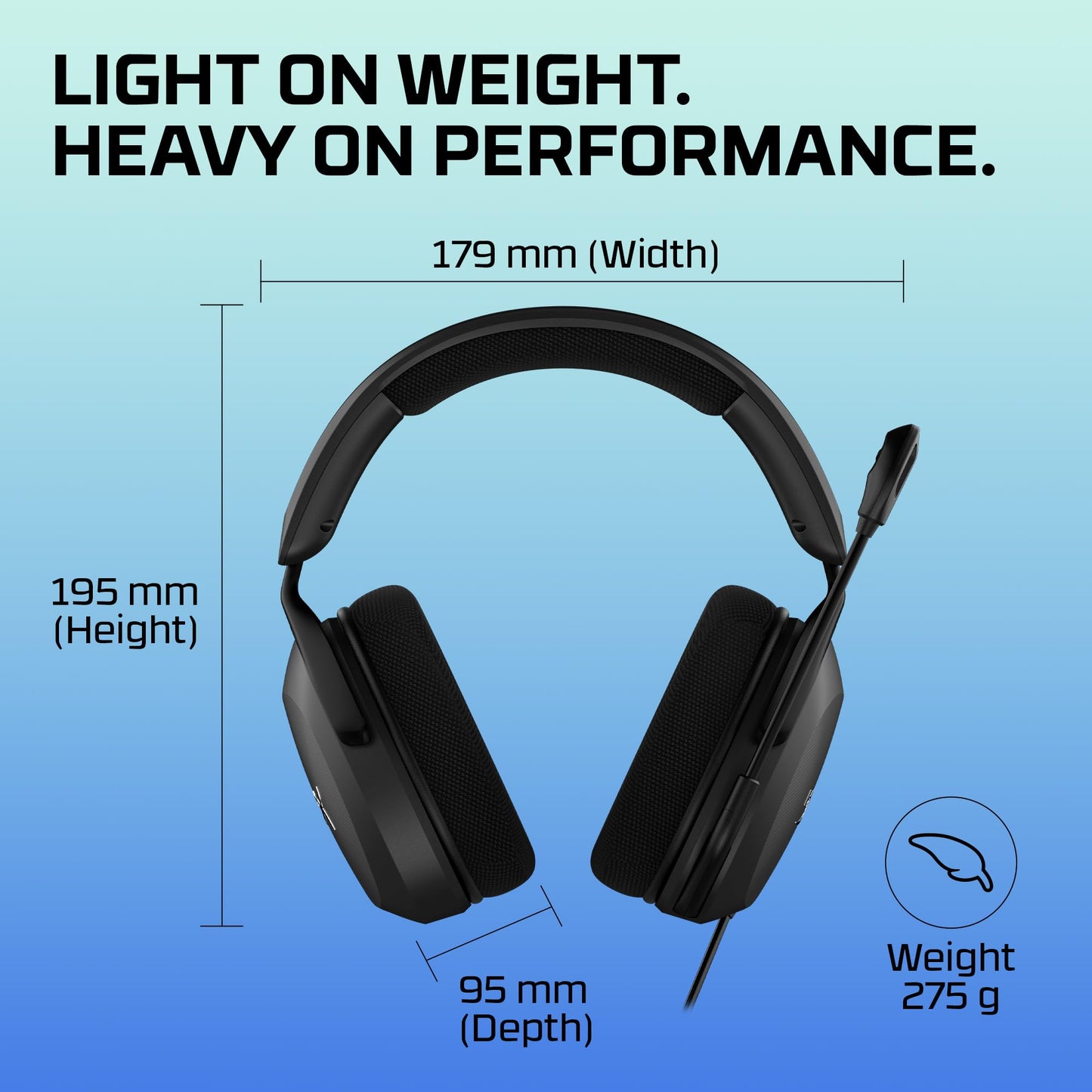 HyperX Cloud Stinger 2 Core – PC Gaming Headset, Lightweight Over-Ear Headset with mic, Swivel-to-Mute mic Function, DTS Headphone:X Spatial Audio, 40mm Drivers,Black
