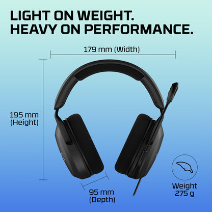 HyperX Cloud Stinger 2 Core – PC Gaming Headset, Lightweight Over-Ear Headset with mic, Swivel-to-Mute mic Function, DTS Headphone:X Spatial Audio, 40mm Drivers,Black
