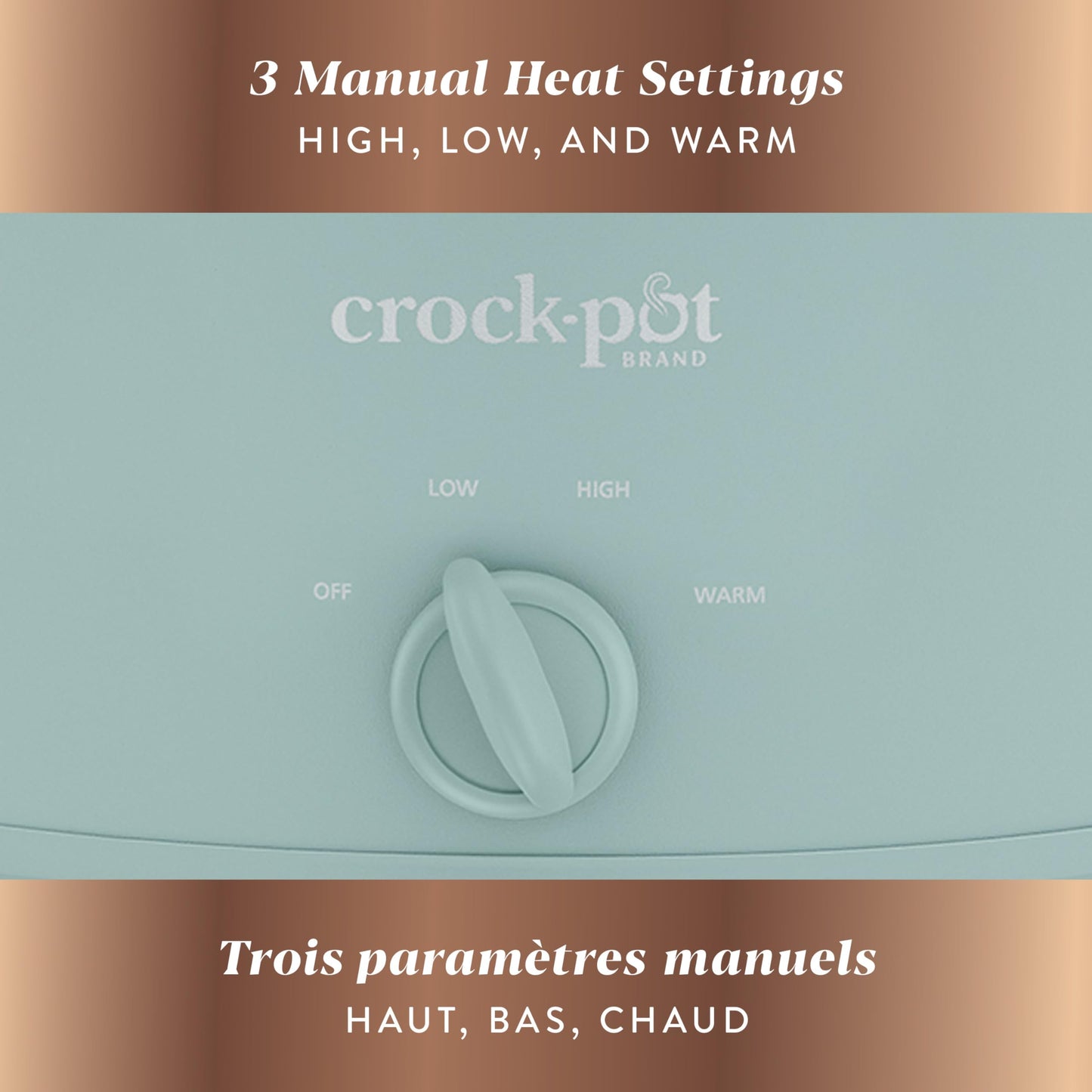 Crock-Pot Design Series 4.5-Quart Manual Slow Cooker, Ocean Fog Green Crock-Pot