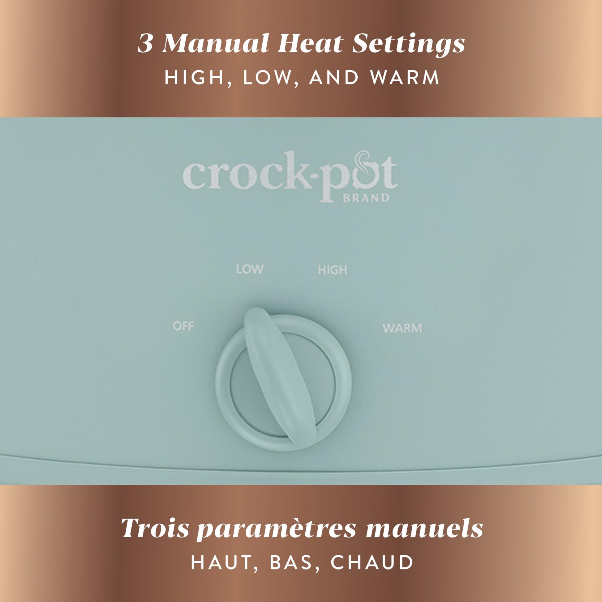 Crock-Pot Design Series 4.5-Quart Manual Slow Cooker, Ocean Fog Green Crock-Pot