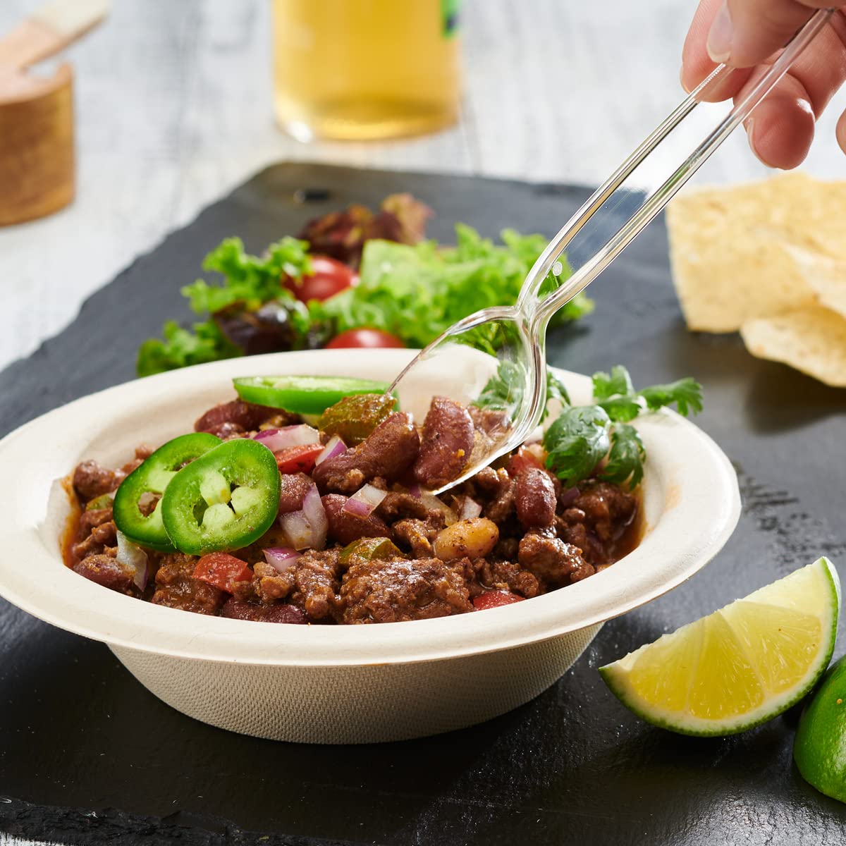 Gusto [360 Combo Pack] Heavy Duty Clear Silverware, Heavyweight Utensils - 180 Forks, 120 Spoons and 60 Knives Cutlery, Reusable, Perfect for Wedding, Parties and Events - Formerly Comfy Package - Available at All In One Marketplace Canada