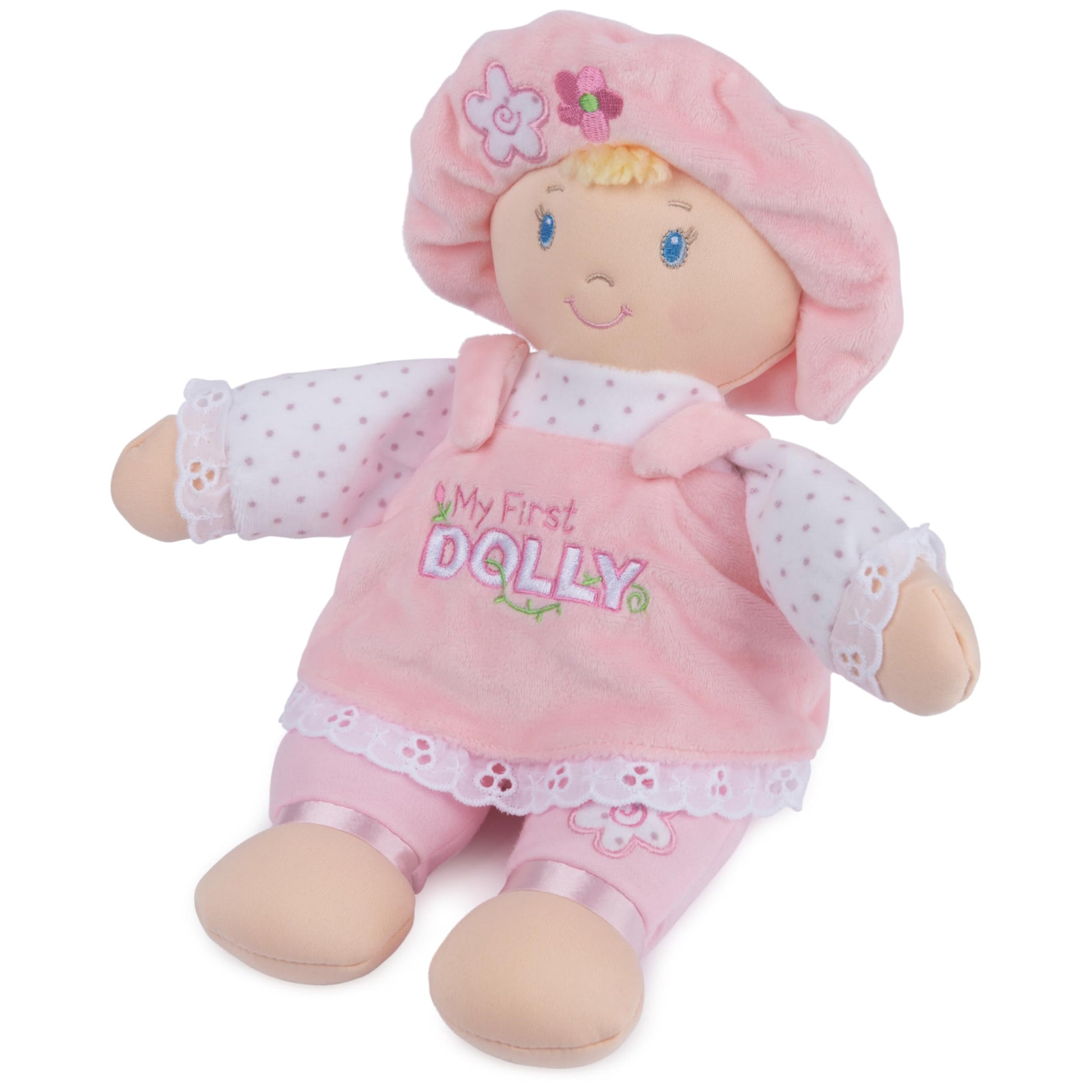 GUND Baby My First Dolly, Plush Doll for Babies and Toddlers, Pink/White, 13” BABYGUND