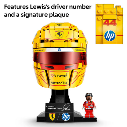 LEGO Editions Scuderia Ferrari HP Lewis Hamilton Helmet - Building Set for Teens, Ages 14+ - Collectible F1 Display - Bedroom or Home Office Decor - Gift for Racing Fans - 43022