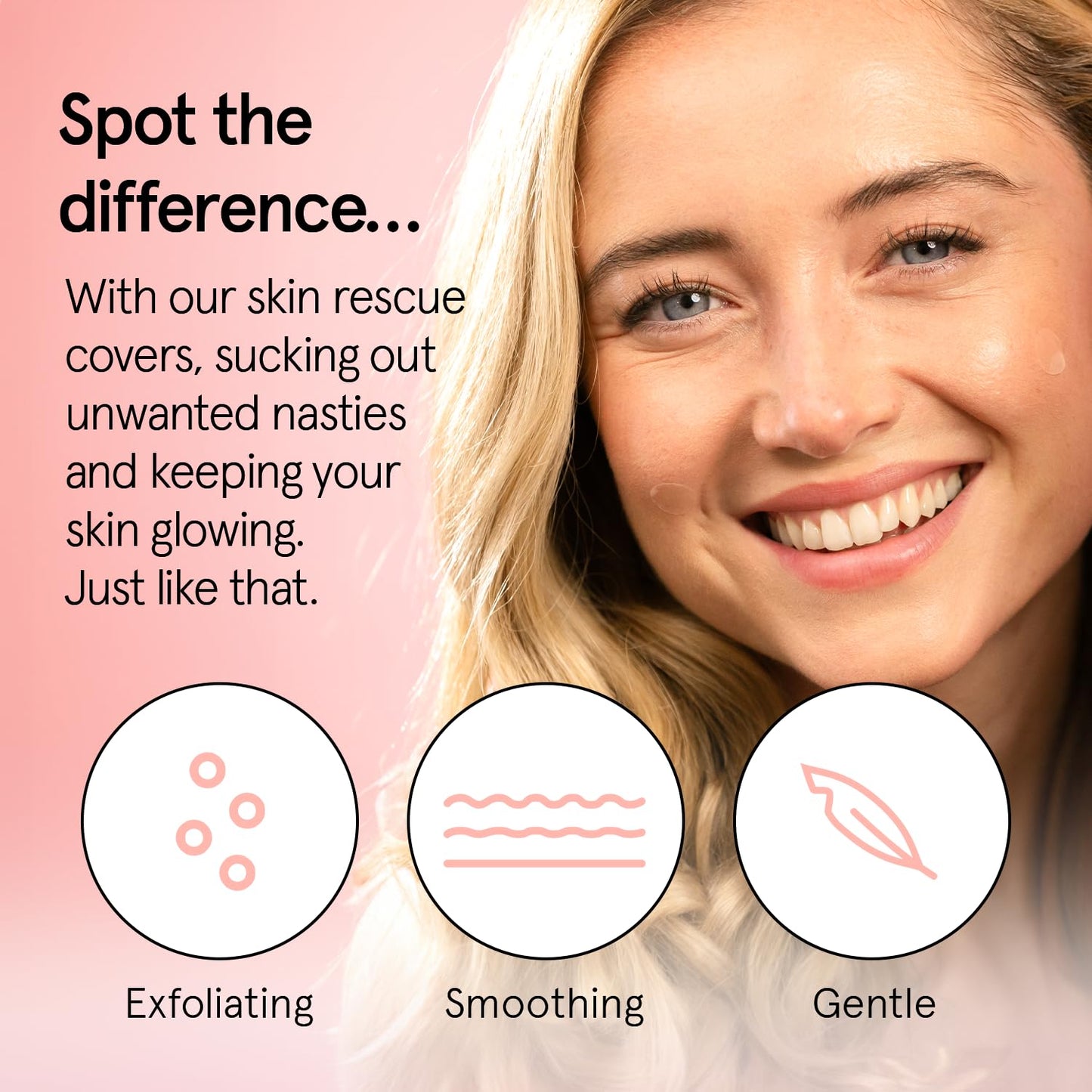 grace & stella Award Winning Invisible Spot Covers with Hydrocolloid (Round, 72 Count) - Spot Covers with Salicylic Acid and Tea Tree for Absorbing Impurities - Dermatologist Tested Skin Care, Cruelty Free, Vegan