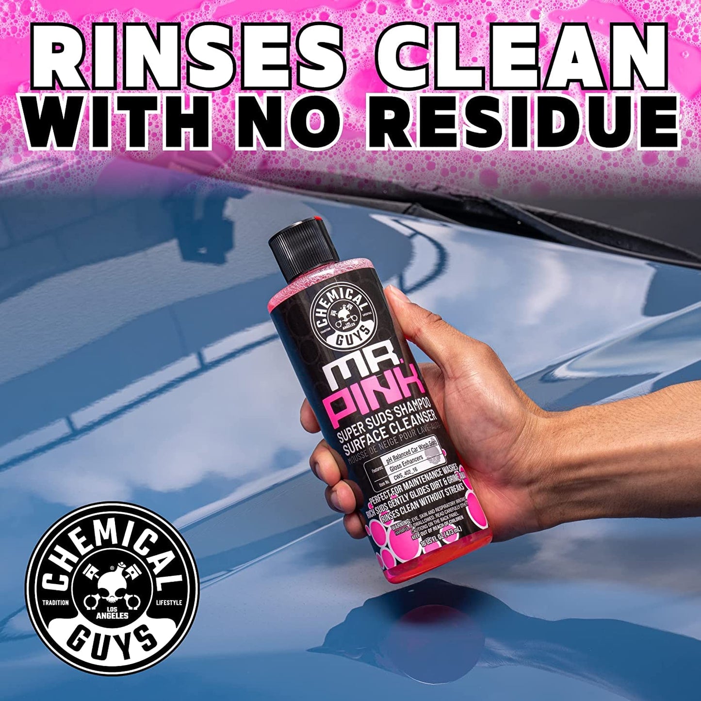 Chemical Guys Mr. Pink Foaming Car Wash Soap (Works with Foam Cannons, Foam Guns or Bucket Washes) Safe for Cars, Trucks, Motorcycles, RVs & More, 473 ml (2 Pack), Candy Scent