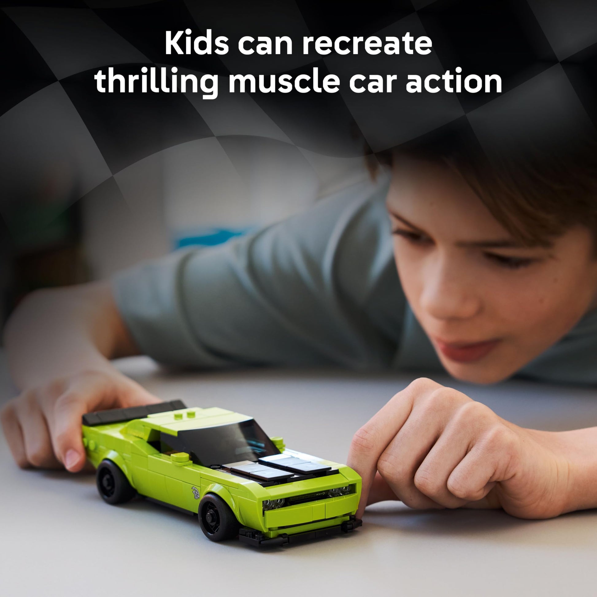 LEGO Speed Champions Dodge Challenger SRT Hellcat Sports Car Toy - Building Set for Learning, Play and Display - Kids Toy for Boys and Girls, Ages 9+ - Birthday Gift Idea for Race Car Fans - 77237 - Available at All In One Marketplace Canada