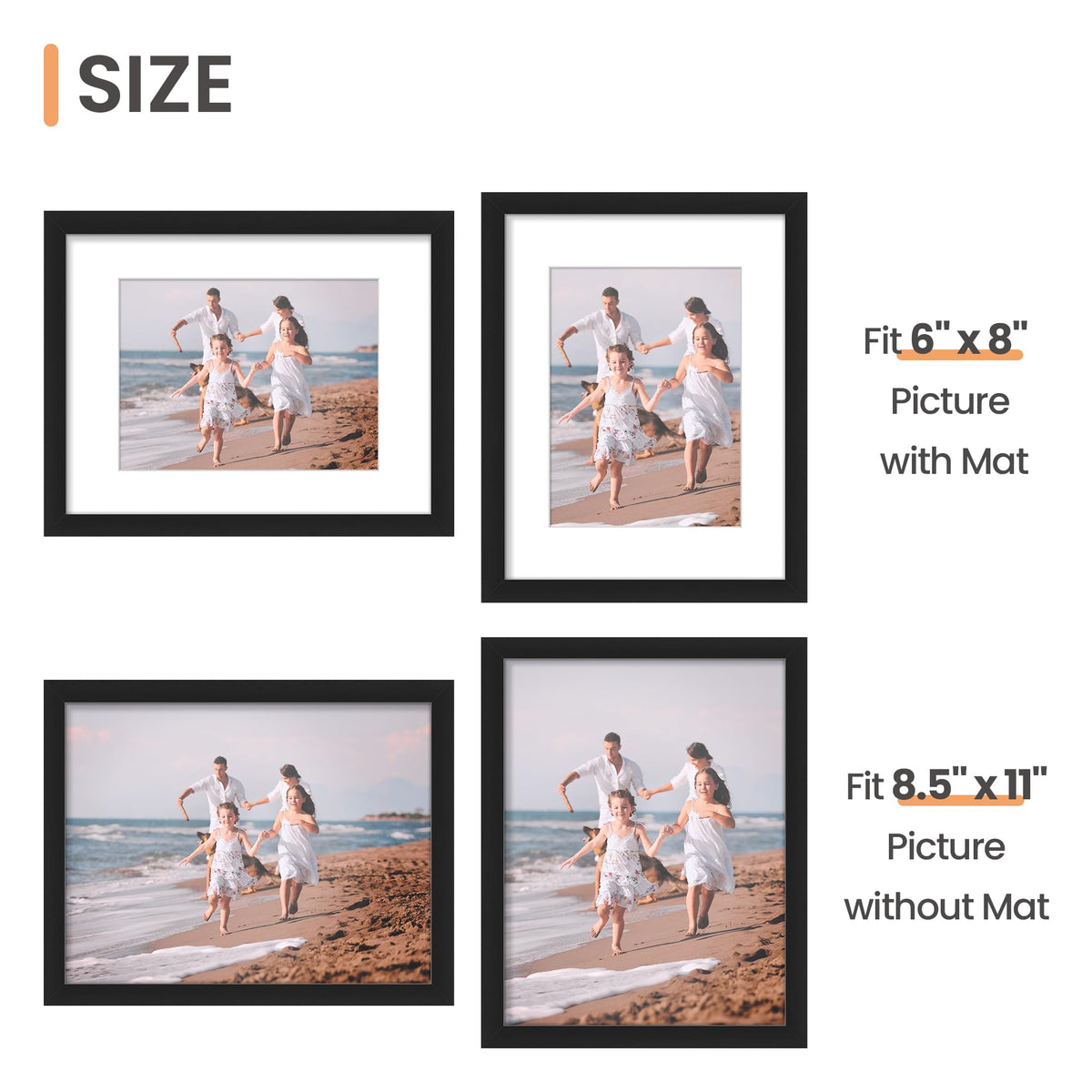 upsimples 8.5x11 Picture Frame Set of 10, Black 🍁 All In One Marketplace Canada