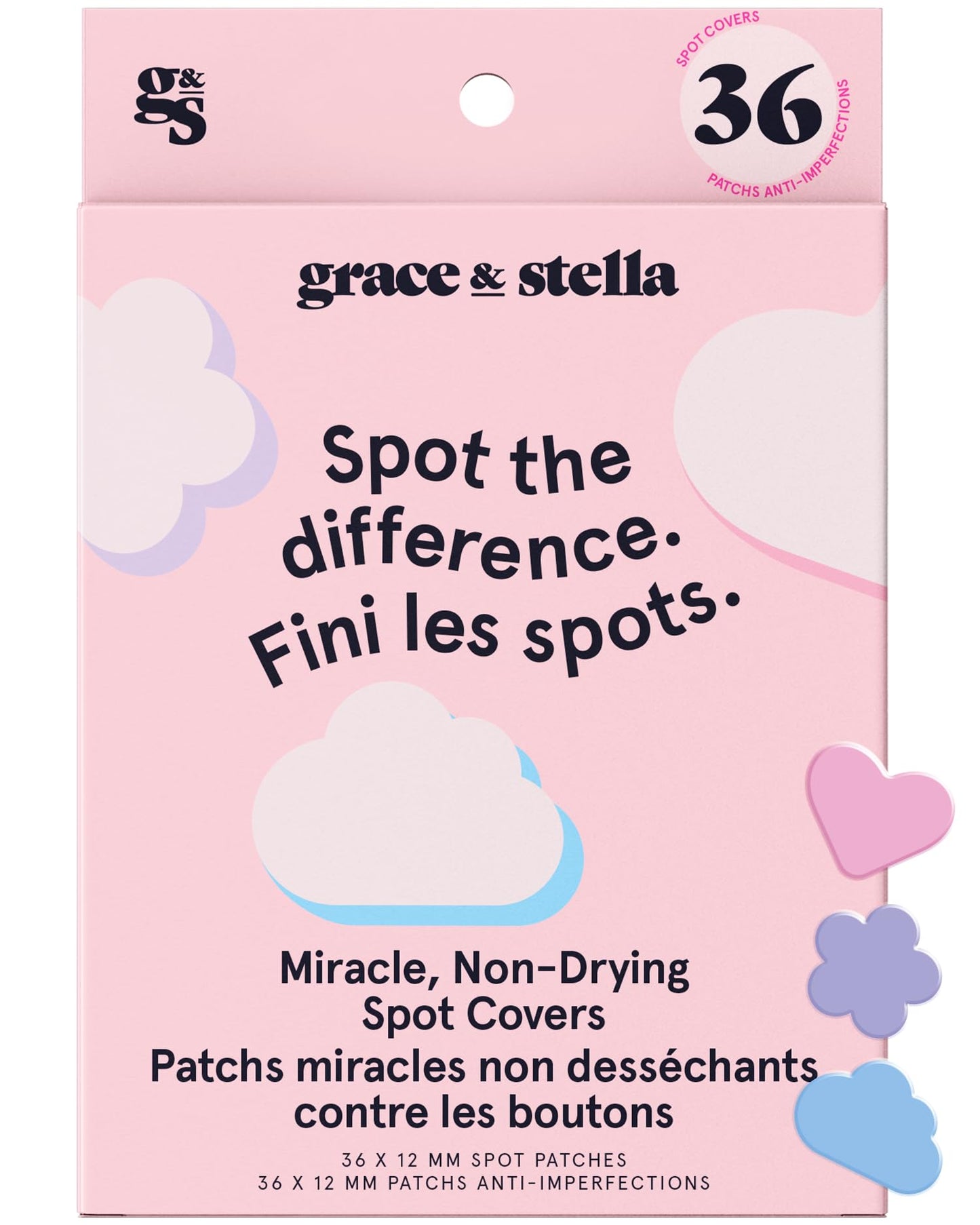 grace & stella Award Winning Hydrocolloid Patches with Salicylic Acid (Multishape, 36 Count) - Covers with Tea Tree - Patches for Impurities - Dermatologist Tested Skin Care, Cruelty Free, Vegan