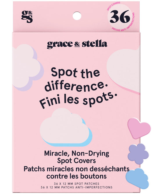 grace & stella Award Winning Hydrocolloid Patches with Salicylic Acid (Multishape, 36 Count) - Covers with Tea Tree - Patches for Impurities - Dermatologist Tested Skin Care, Cruelty Free, Vegan