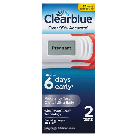 Clearblue Digital Ultra Early Pregnancy Test, No Test Can Tell You Sooner, 2 Digital Tests - Available at All In One Marketplace Canada