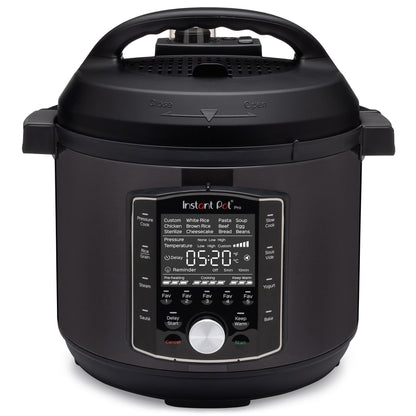 Autocuiseur 10-en-1 Instant Pot Pro (8 pintes) : autocuiseur, mijoteuse, cuiseur à riz/céréales, cuiseur vapeur, sauteuse, appareil de cuisson sous vide, yaourtière, stérilisateur et chauffe-plat, application incluse