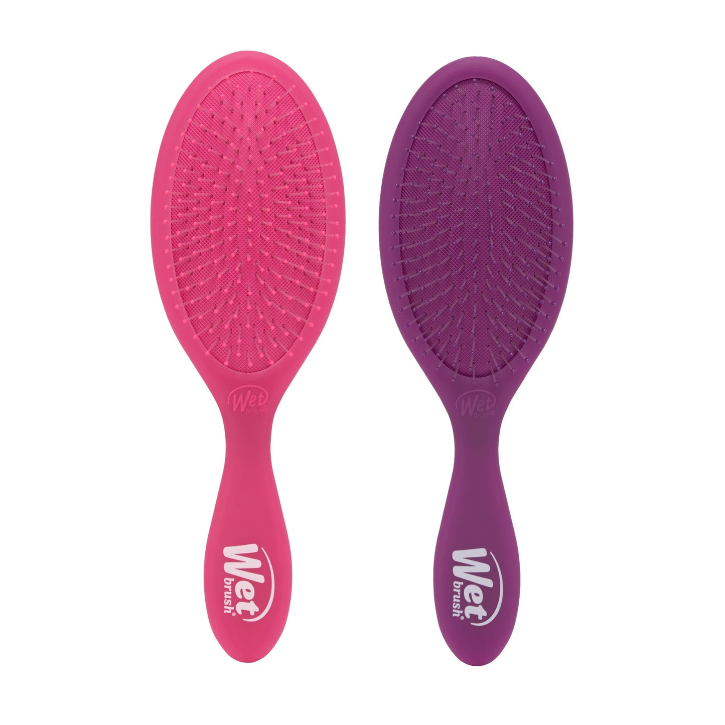 Wet Brush Original Detangler Hair Brush, Pink and Purple - 2 Piece Bundle Wet Brush