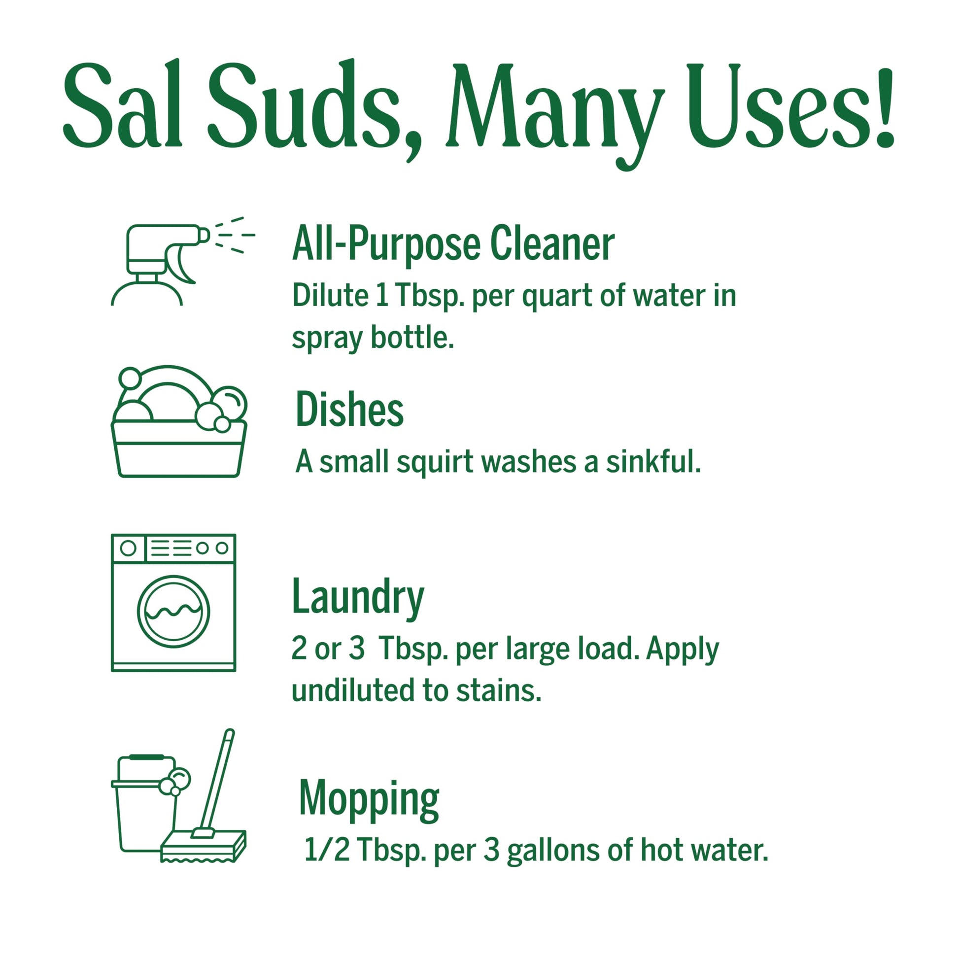 Dr. Bronner's - Sal Suds Biodegradable Cleaner (946 mL) - Concentrated All-Purpose Cleaner for Floors, Laundry, and Dishes, Cuts Grease and Dirt, Powerful Formula Dr. Bronner's