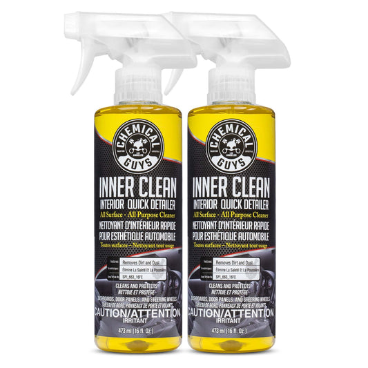 Chemical Guys InnerClean Interior Quick Detailer and Protectant, Safe for Cars, Trucks, SUVs, Motorcycles, RVs & More, 473 ml (2 Pack) 🍁 All In One Marketplace Canada Chemical Guys