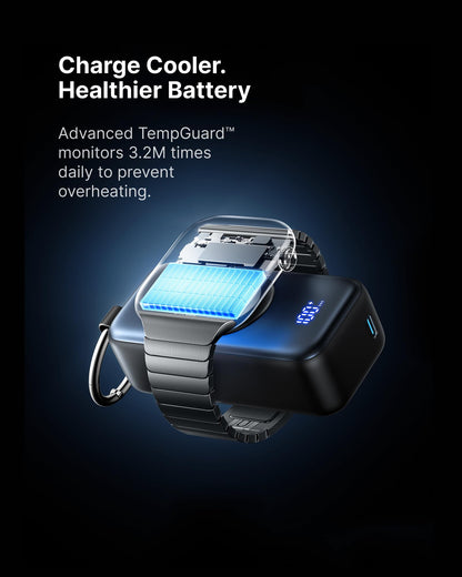 INIU Mini Portable Charger for Apple Watch, Power Bank with Built-in USB C Cable, 5000mAh 20W PD Fast Charging smart Watch Charging Dock for Apple Watch Ultra 11 10 9 8 SE, iPhone Air 17 16 15 Air - Available at All In One Marketplace Canada