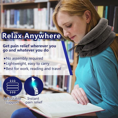 Cervical Neck Traction Device for Instant Neck Pain Relief - Inflatable & Adjustable Neck Stretcher Neck Support Brace, Neck Traction Pillow for Home Use Neck Decompression - Available at All In One Marketplace Canada