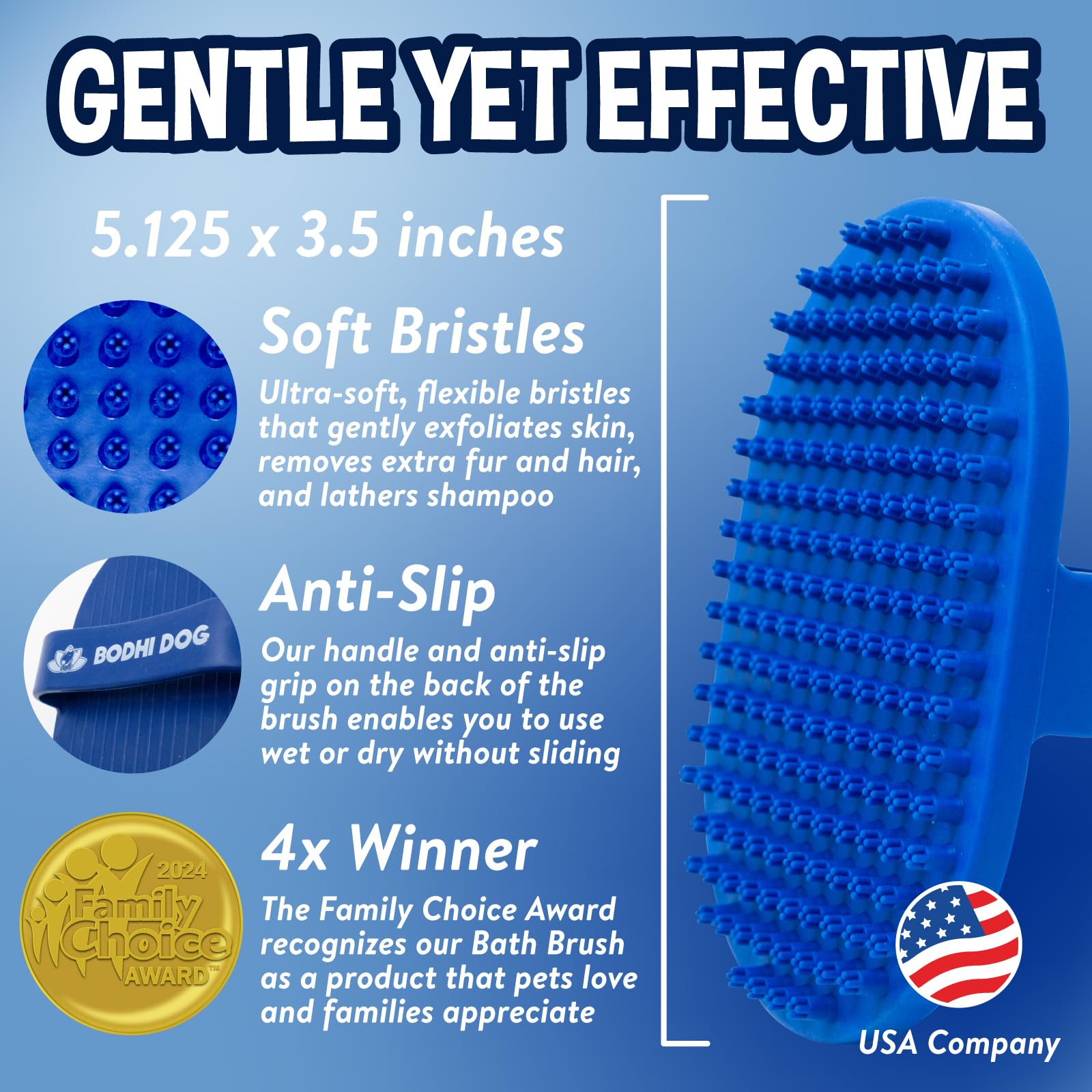 Bodhi Dog Bath Brush | De shedding Dog Brush | Hair Removing for Long Hair Dog Brush | Dog Brush for Short Haired Dogs | Dog Accessories Rubber Curry Brush | Dog Shampoo Brush